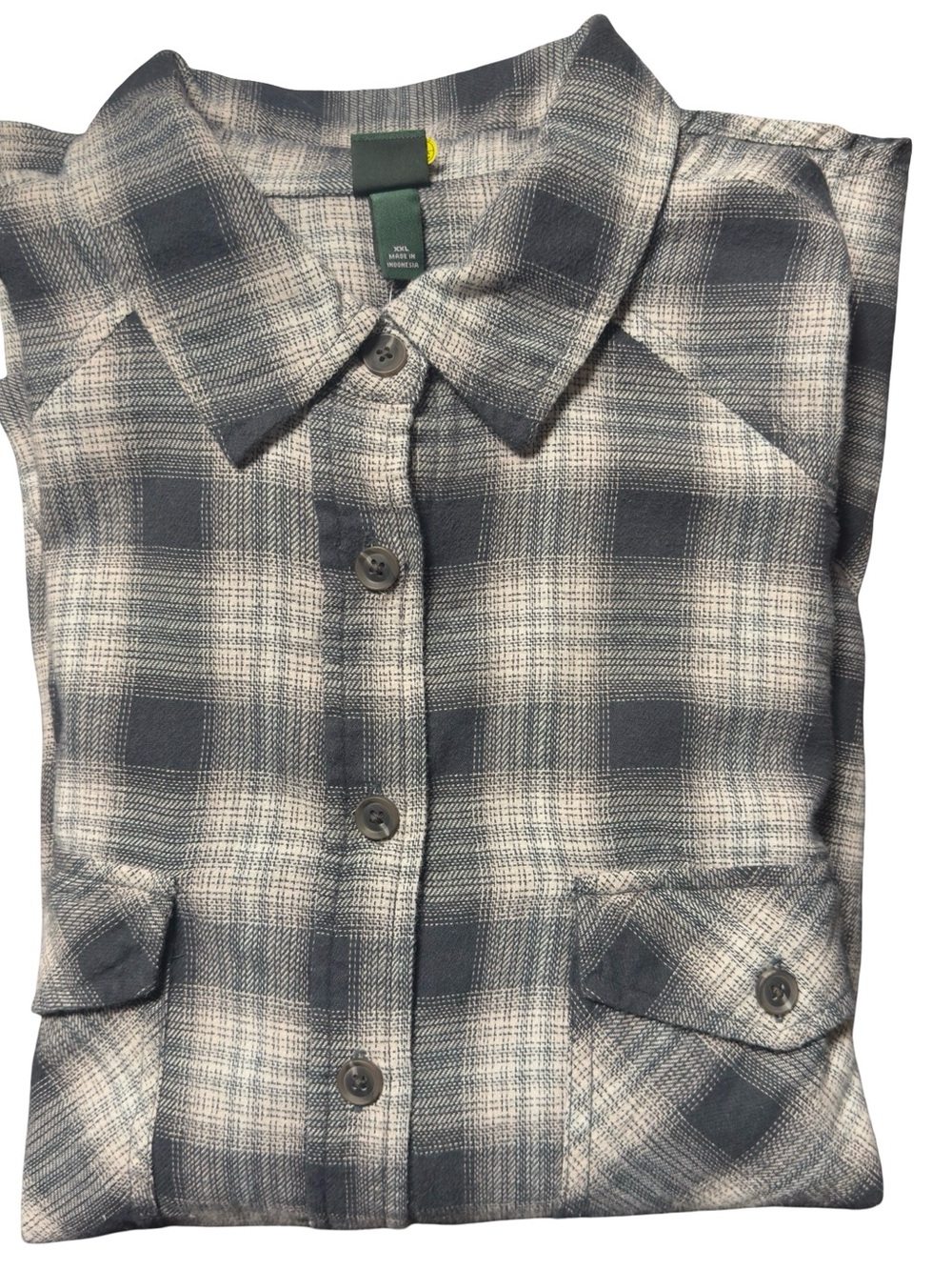 wild fable Gray & White Plaid Button-Up Shirt - Picture 4 of 8